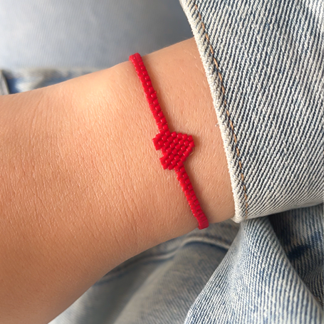 Brazalete corazón rojo